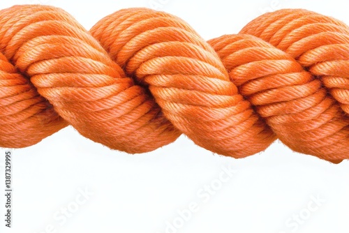 Orange Rope Twists Close-up Isolated