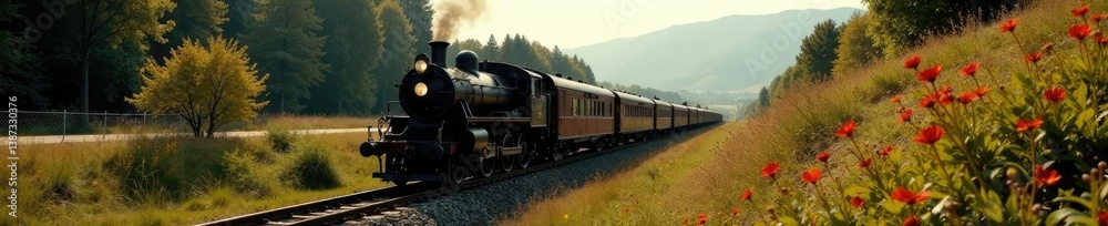 Naklejka premium donna in giro con il suo giaccone lungo la Ferrovia, donna, paesaggio, giaccone