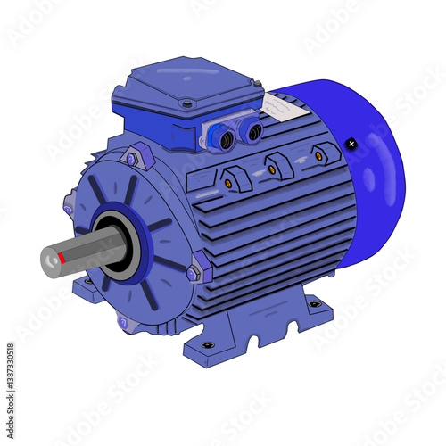 Nice and attractive motor dynamo vector. Smooth design and touch of minimalist geometric elements, creating a dynamic and professional look.