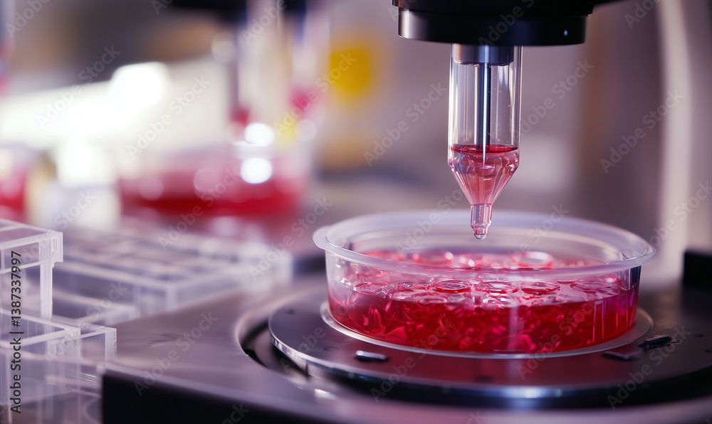 Innovative biotechnology research advancements in laboratory microbiology petri dish experiments scientific environment close-up viewpoint