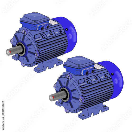 Nice and attractive motor dynamo vector. Smooth design and touch of minimalist geometric elements, creating a dynamic and professional look.