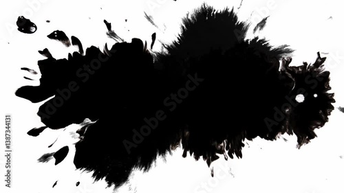 Dynamic Ink Splash Effects Displayed Beautifully on a White Background, Creating Artistry