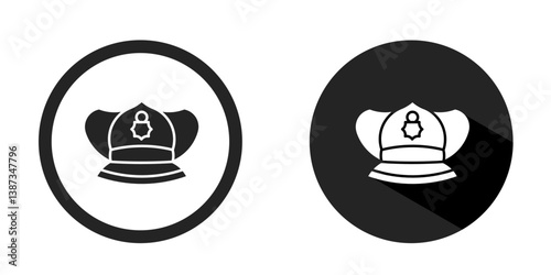 Police hat logo. Police hat icon vector design black color. Stock vector.