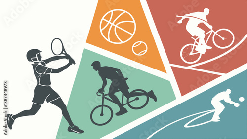 physical activity and sports vector