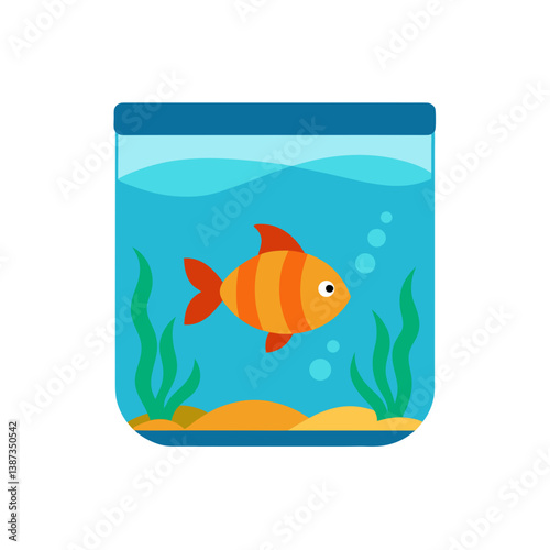 goldfish in a glass