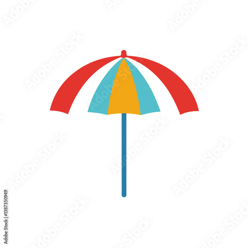 beach umbrella isolated on white background
