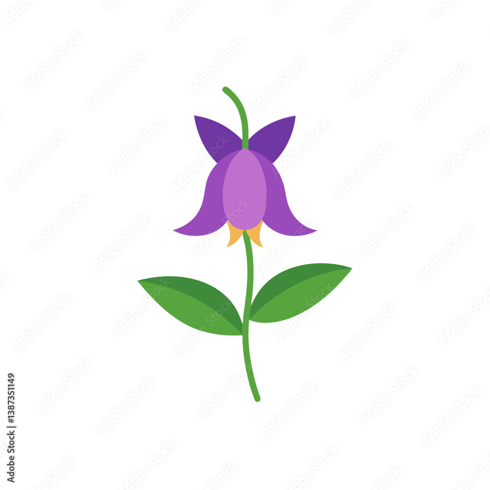 Obraz premium purple flower isolated on white background