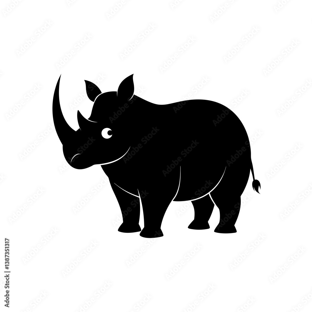 Fototapeta premium black rhino vector