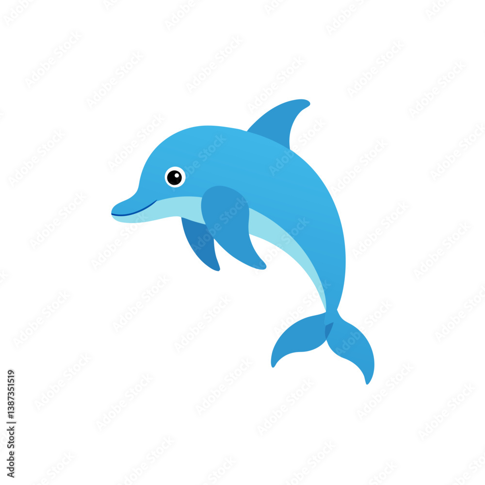 Fototapeta premium dolphin isolated on white background