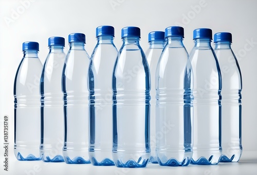 water bottles isolated on white background