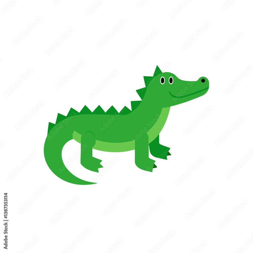 Fototapeta premium vector illustration of cartoon crocodile