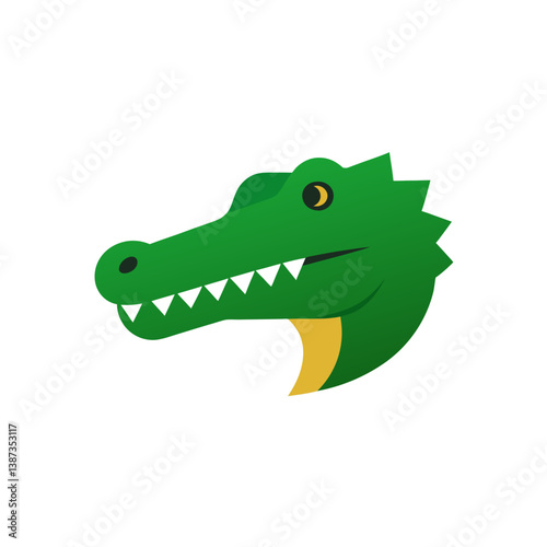 cartoon crocodile with a smile
