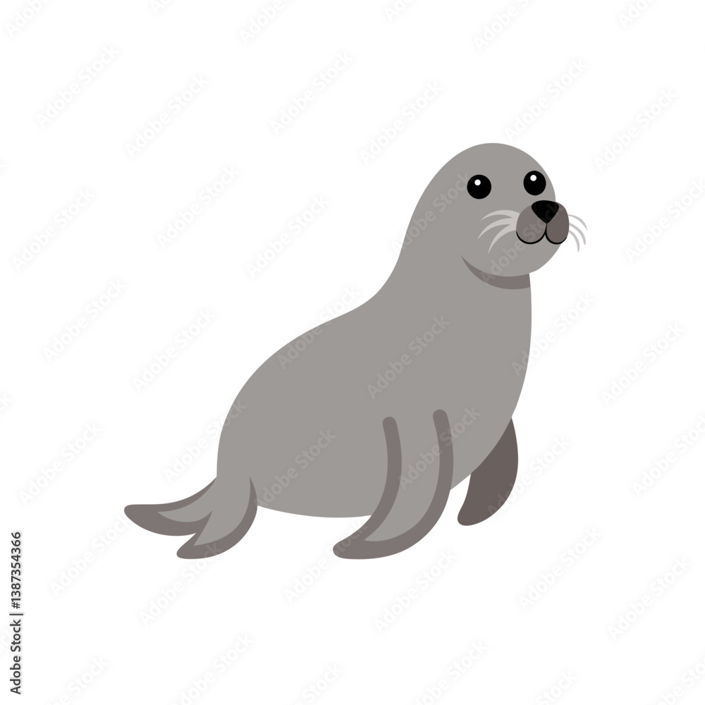 Fototapeta premium vector illustration of cartoon seal