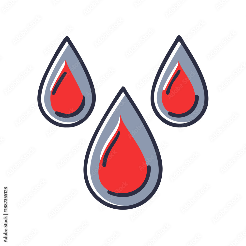 Blood Droplets Icon Illustrating World Blood Donor Day Blood Droplets Icon Illustrating World Blood Donor Day