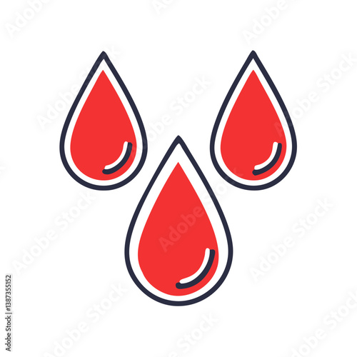 Red blood droplets symbolizing World Blood Donor Day  