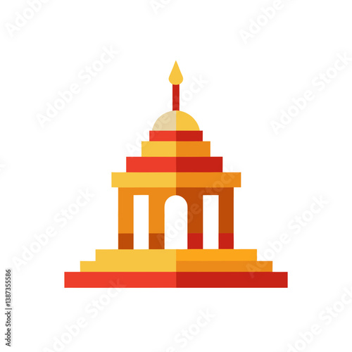 taj mahal vector illustration