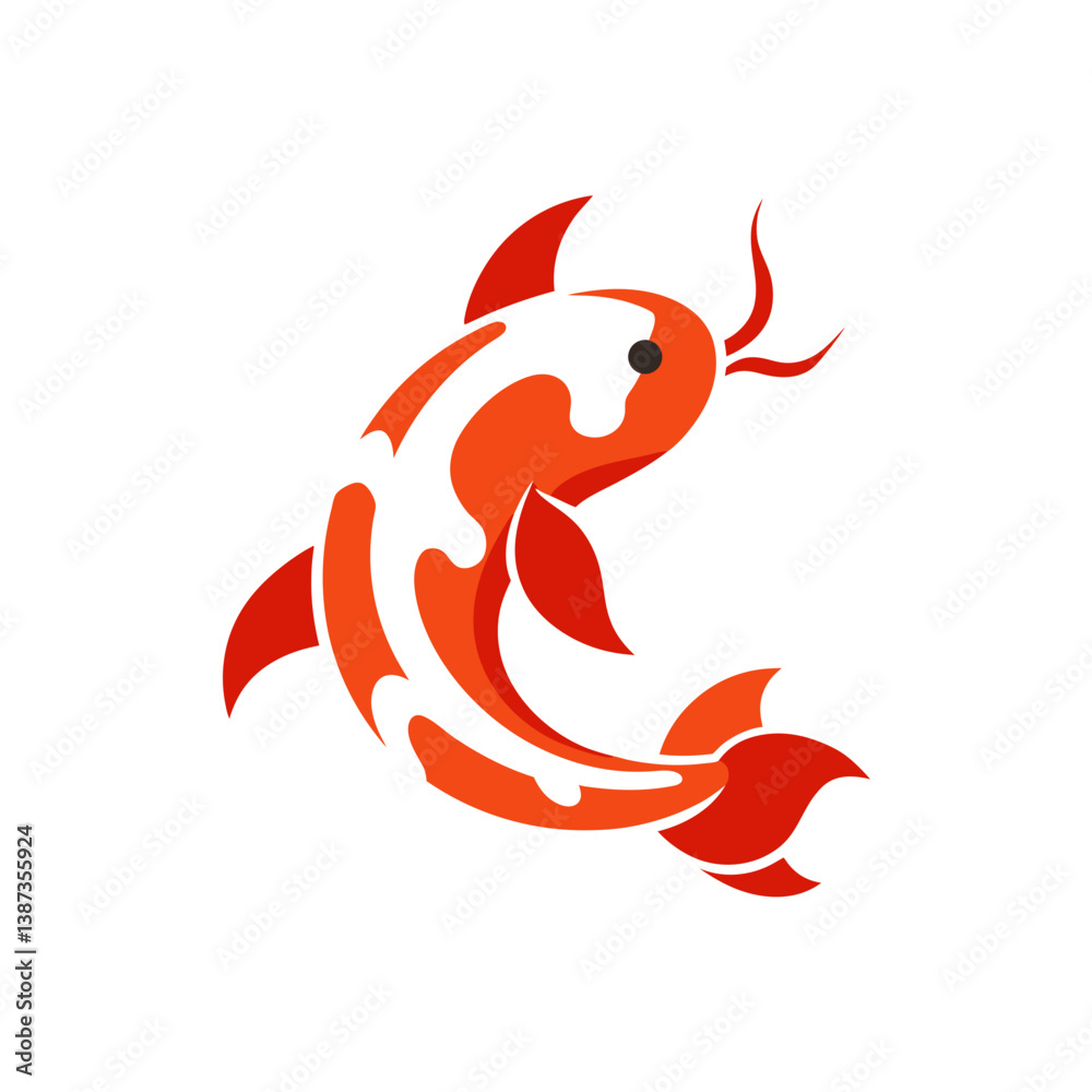 Fototapeta premium red dragon tattoo vector illustration