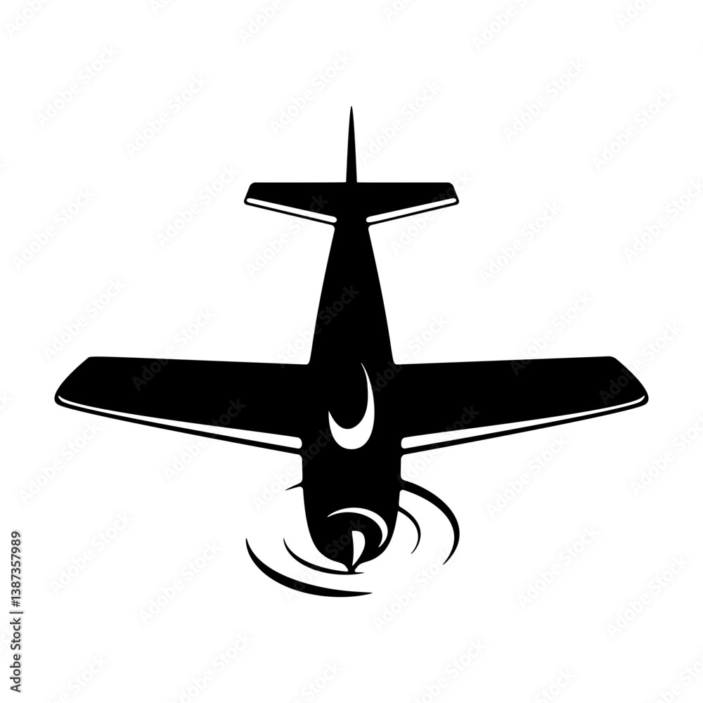 Fototapeta premium retro style planes isolated on white background. Design elements for logo, label, emblem, sign, brand mark. Vector illustration.