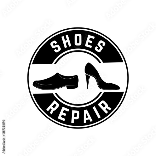 Shoes repair labels. design elements for logo, label, emblem, sign. Vector illustration.