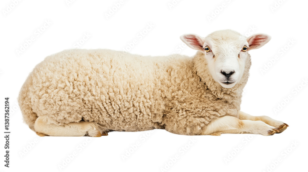 Fototapeta premium sheep , lamb isolated on white background , transparent png 