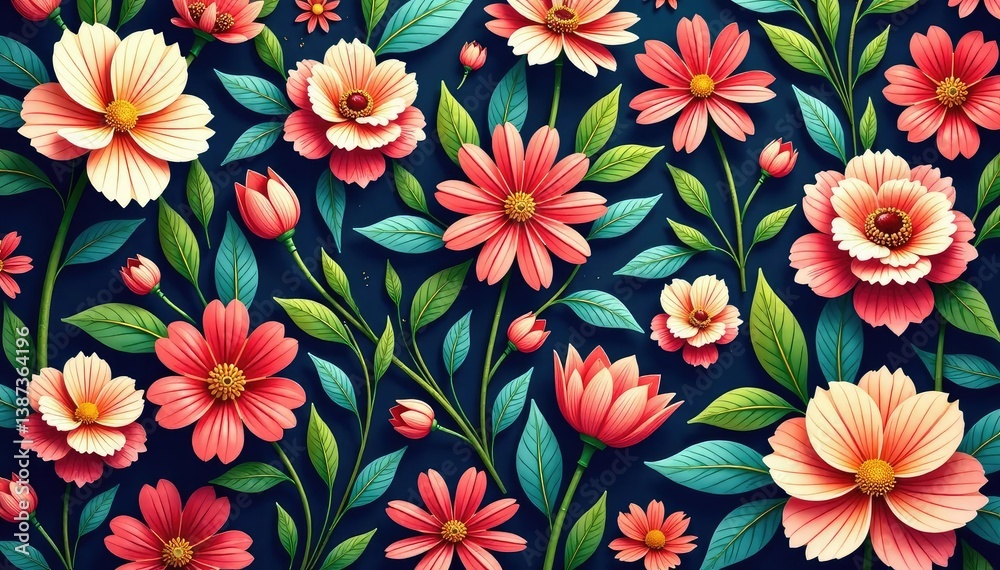 Intricate, flowing floral design, continuous pattern, black, repeat, retro Intricate, flowing floral design, continuous pattern, black, repeat, retro