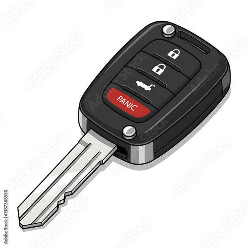 modern car key vector illustration isolated on white background 