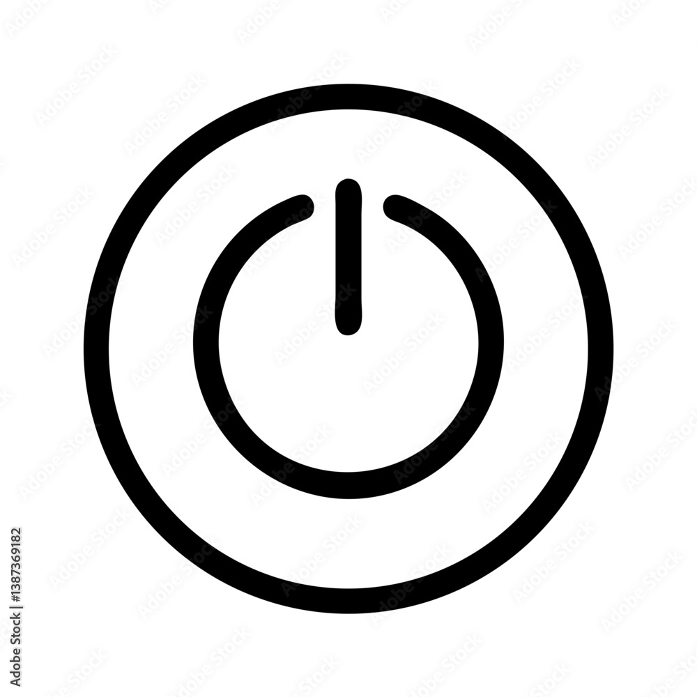 Power Button Representing On or Off State Icon Design Power Button Representing On or Off State Icon Design