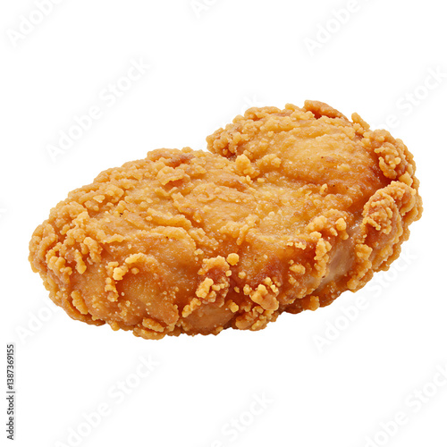 fried chop isolated on white background 