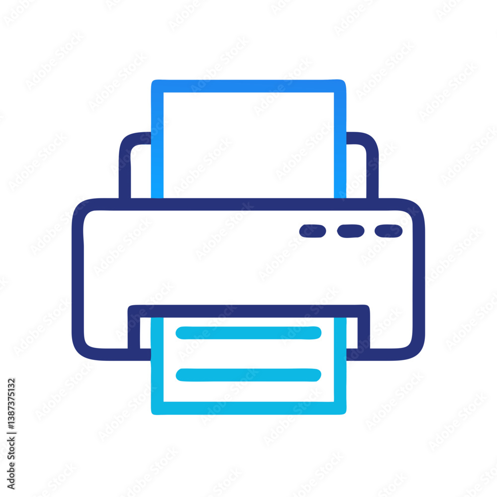 Printer Icon Representing Print Function Icon Design Printer Icon Representing Print Function Icon Design