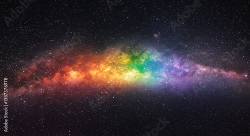 Cosmic Rainbow Bridge AI Generated