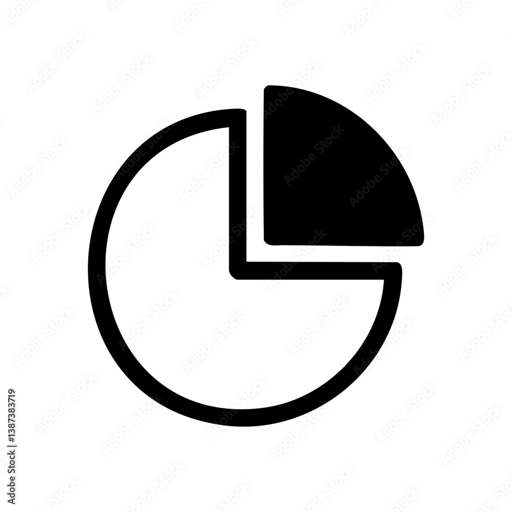 Simple Pie Chart Icon for Data Visualization Simple Pie Chart Icon for Data Visualization