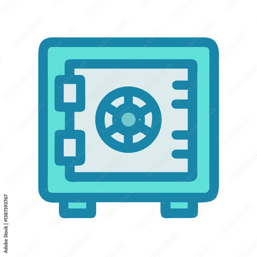 Safe Icon Representing Security or Vault Icon Design Safe Icon Representing Security or Vault Icon Design