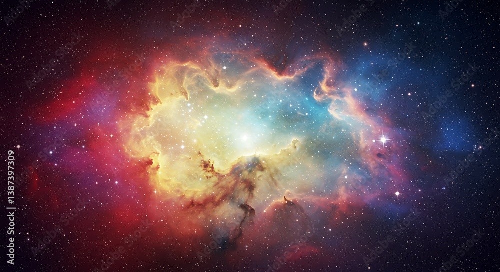 Fototapeta premium Cosmic Bloom AI Generated