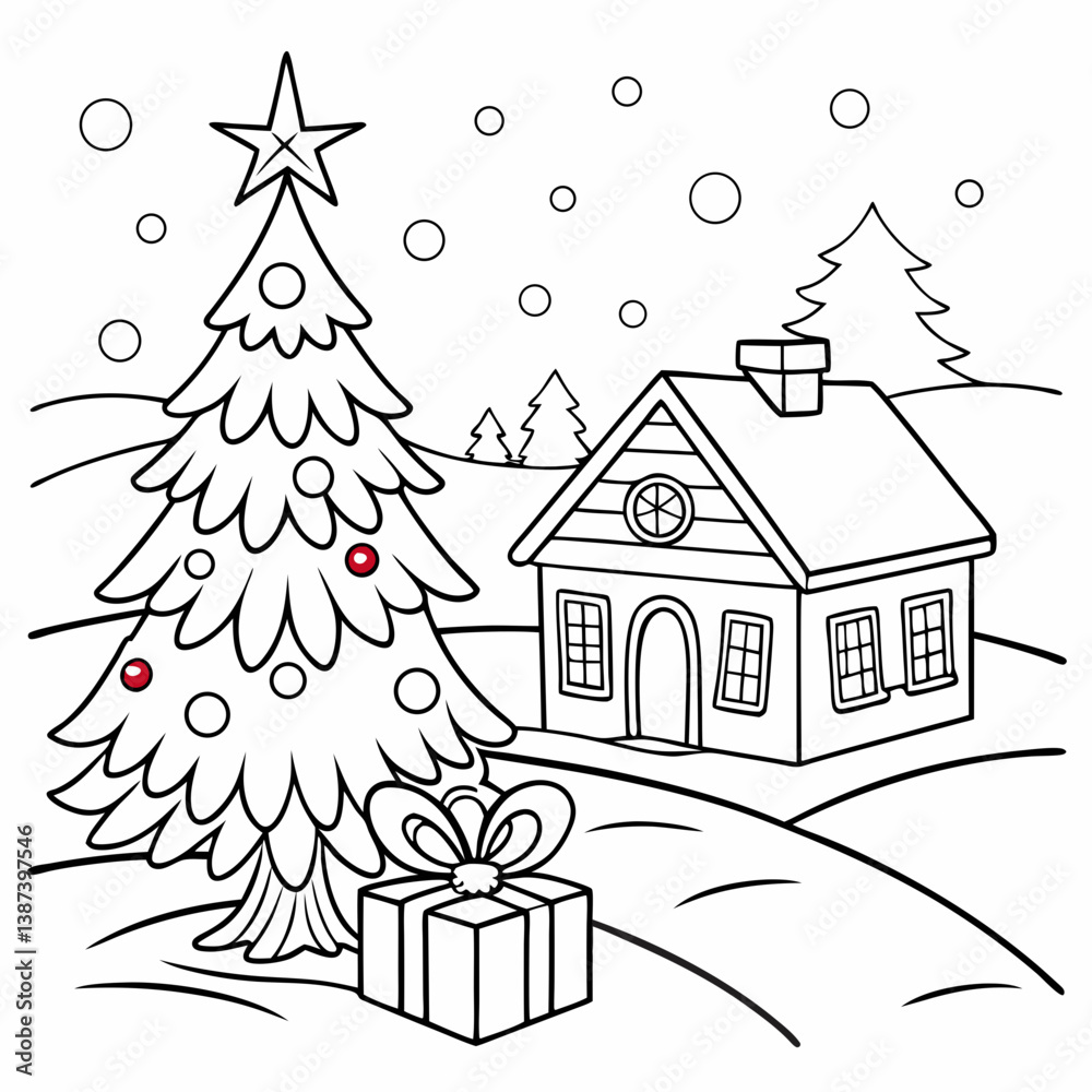 Fototapeta premium coloring book page