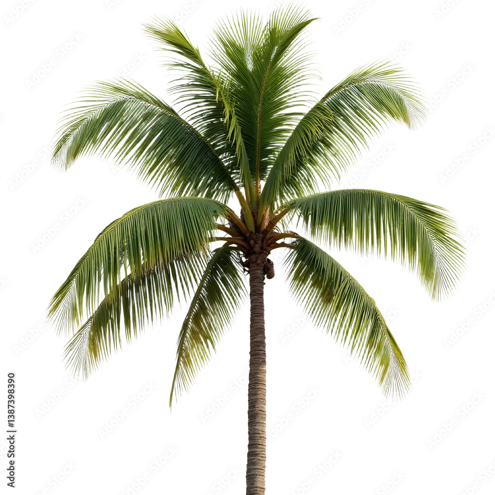 Obraz premium Coconut-Palm-Tree-Tropical-Island-Summer-Vacation-Nature