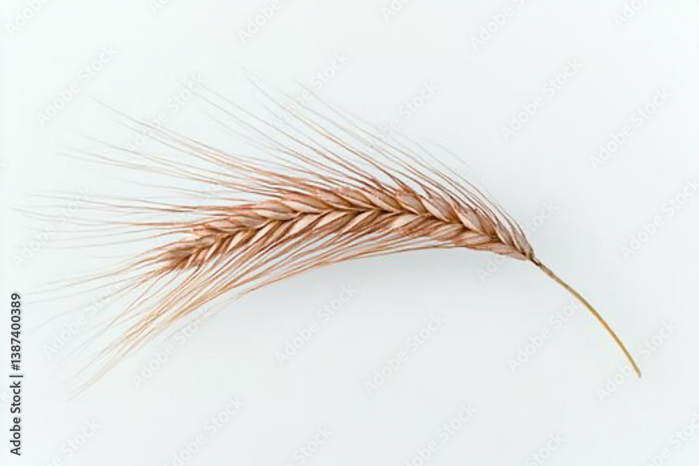 Golden Wheat's Gentle Charm: A close-up shot reveals a solitary ear of golden wheat, its delicate structure and warm hues beautifully captured. Golden Wheat's Gentle Charm: A close-up shot reveals a solitary ear of golden wheat, its delicate structure and warm hues beautifully captured.