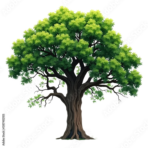 Illustration-of-a-Tree-with-Green-Leaves_Isolated