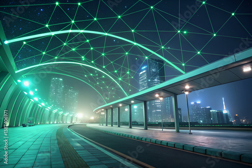 Data signals networking in the city 