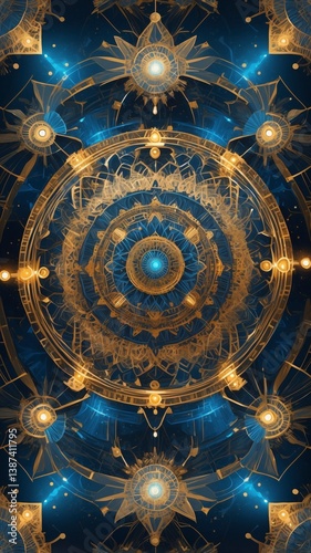 Unique clock featuring a variety of different shapes against a beautifully designed background that creates a captivating visual experience of timekeeping artistry and innovation