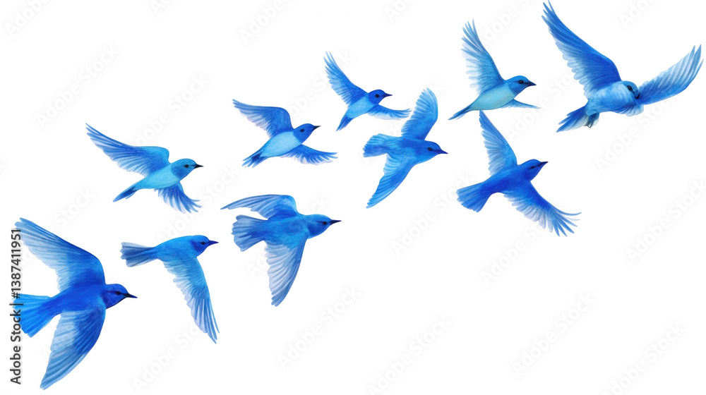 Flock of birds in flight digital photography minimalist environment high angle view Flock of birds in flight digital photography minimalist environment high angle view