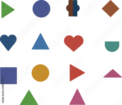 vector illustration of a set of colorful geometric shapes Free Download vector illustration of a set of colorful geometric shapes - GFXLoad