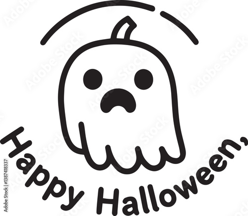 Halloween vector illustration on white background