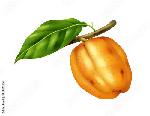 Realisticcocoa fruit 