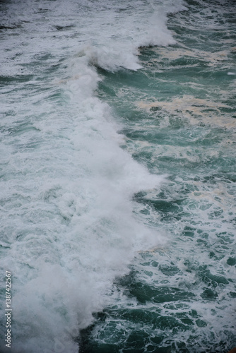Ocean waves on the shore