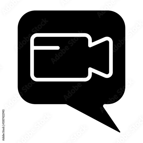 Video Call Solid Icon