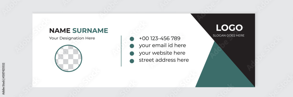 Obraz premium Creative Email Signature Layout