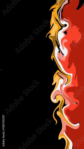 red and yellow marble abstract background texture