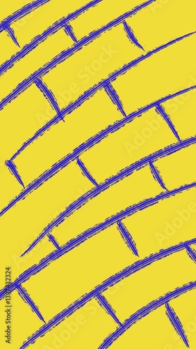 grunge striped brick wall background hand artwork