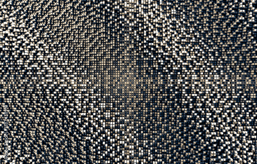 Vintage Abstract Cylindrical pixelated background for Welcome Banner and Modern Design 3d render illustration