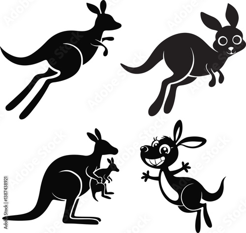 kangaroo vector illustration